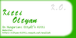 kitti oltyan business card